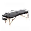 Massage Table Portable 2 Section Folding Couch Bed Lightweight Beauty Salon Tattoo Therapy Wooden Frame  70 cm width -Black ► Photo 2/6