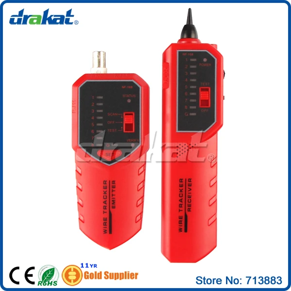 Sensitive Cable Fault Locator 8P4C 8P8C UTP STP RJ45 BNC New product NF 168