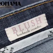 Пользовательские Пришивные бирки/логотип, Пользовательский текст, тканевые этикетки, швейный хлопок, цветной шрифт(MD073