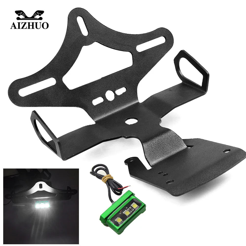 Motorcycle Fender Eliminator License Plate Frame Number Plate Holder Tail Tidy with led light For KAWASAKI Z900 Z 900 2017 2018