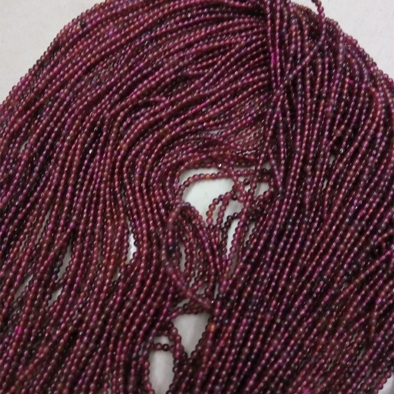 Бусины Из Натурального граната 2 мм|loose beads|garnet beadsbeads red |
