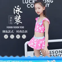 Купальники для детей бикини комплект Двойка ванный комплект для маленьких девочек детский купальный костюм baju renang канакского-канаков