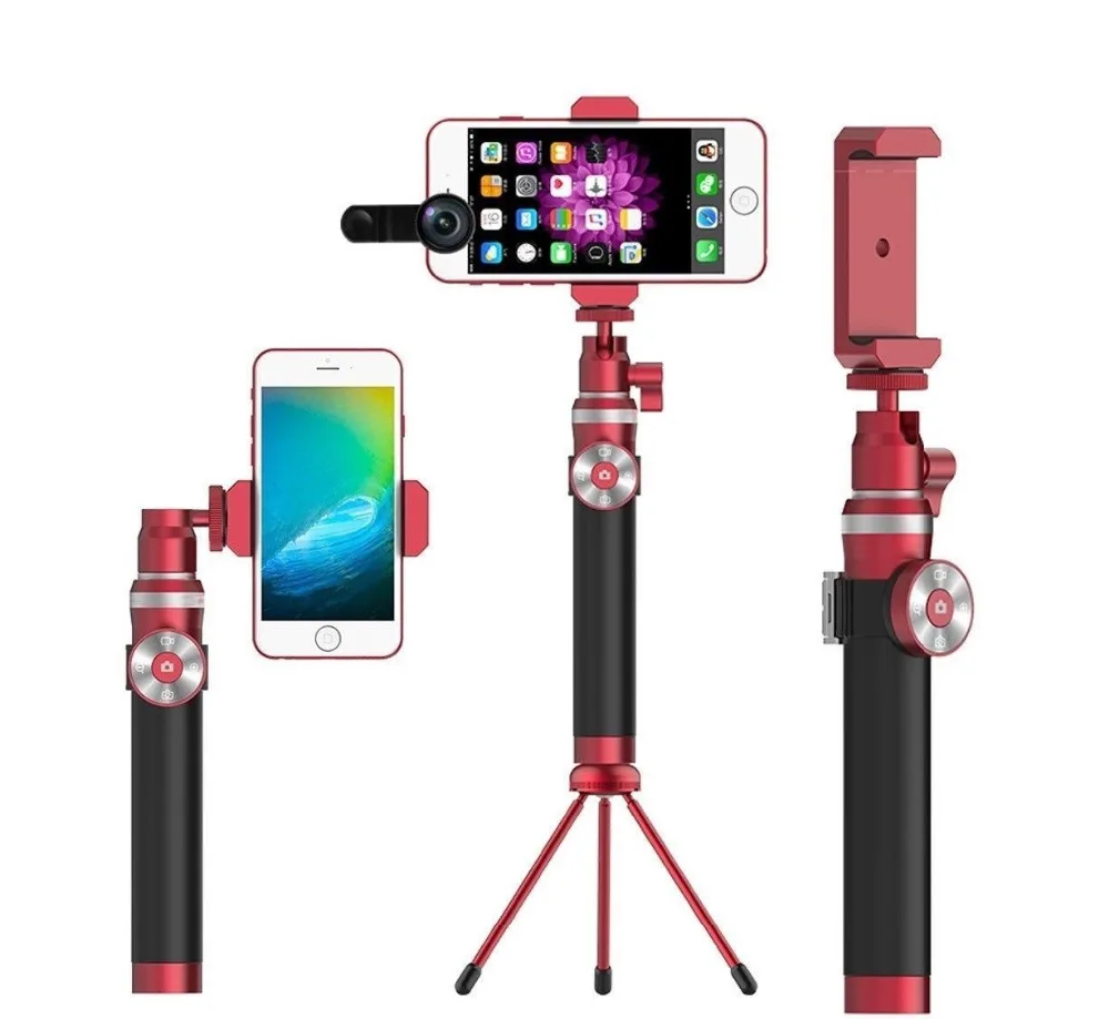  Aluminum alloy Extendable Handheld Bluetooth Selfie Stick Monopod with Tripod For IPhone 5 6 6s 7 S