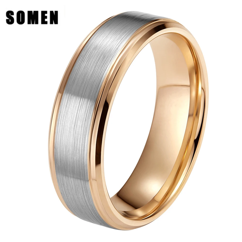 

Somen New 8mm High Polished Men Tungsten Rings Fashion Men Jewelry Wedding Band Male Anels Anillos Christmas Gift Comfort It