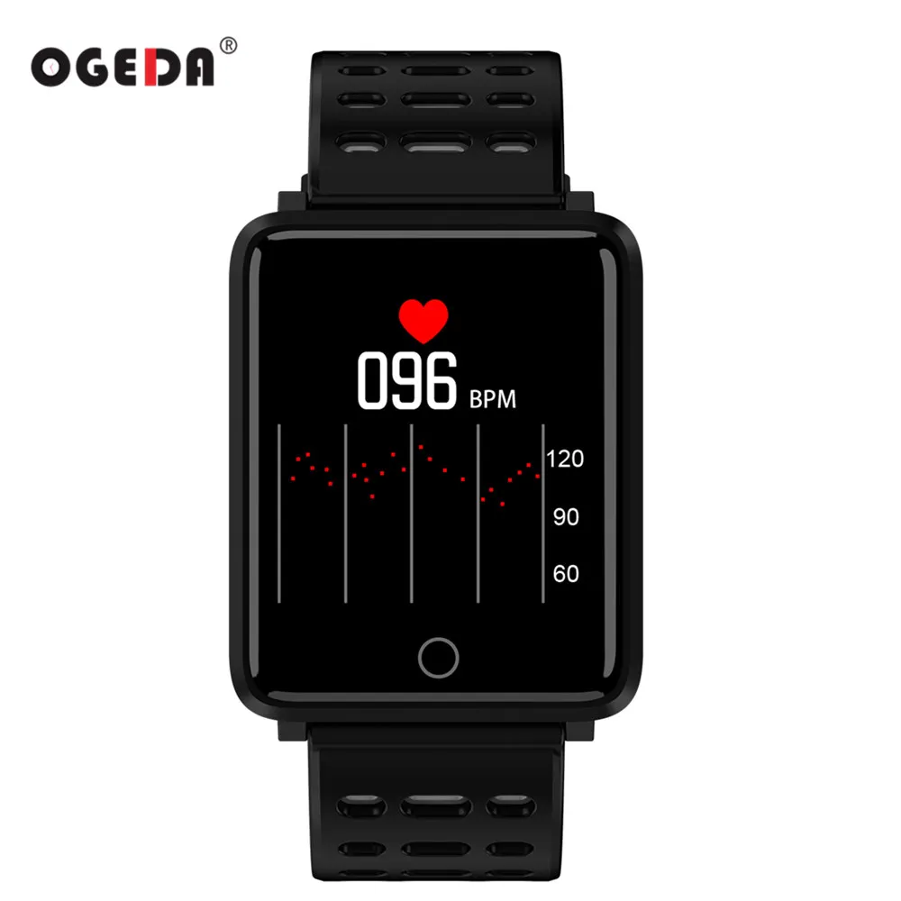 

2019 New OGEDA Smart Watch Sports Fitness Bracelet F3 IP68 Waterproof Heart Rate Health Monitoring For Android and iOS