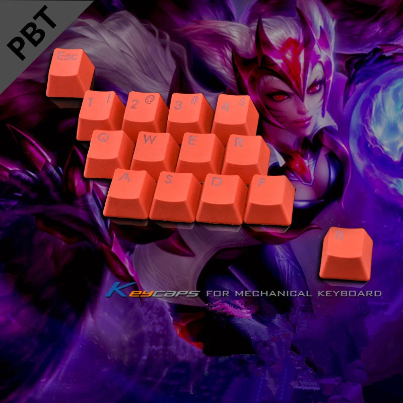 Колпачки для клавиш LOL PBT 14 колпачков с подсветкой Cherry MX колпачки съемник