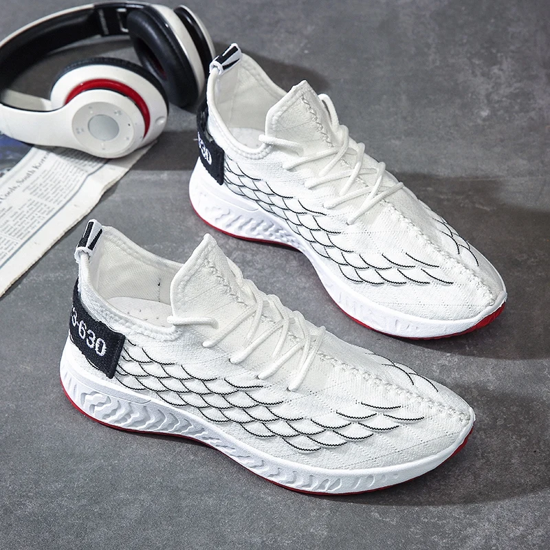 

Summer Casual Shoes for Men 2019 New Fashion Breathable Mesh Men Shoes Outdoor Lace Up Casual Shoes Men Flats knitted Sneakers