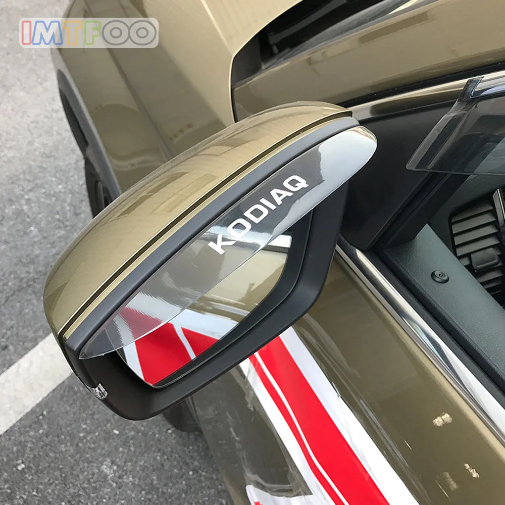  REARVIEW SIDE MIRROR RAIN EYEBROW SHIELD GUARD PROTECTOR FOR 2016 2017 2018 SKODA KODIAQ CAR-STYLIN