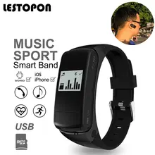 Lestopon Smart Браслет Браслеты bluetooth гарнитуры Спорт Музыка группа headpones с монитор сердечного ритма шагомер ответ на вызов