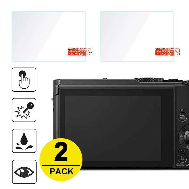 

2x Tempered Glass Screen Protector for Panasonic Lumix LX10 LX15 FZH1 LX9 LX7 ZS70 TZ90 ZS45 TX1 FZ47 G6 G5 ZS70 TZ90 TS60 TZ80