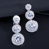 CWWZircons Clip on Ear Round Drop Cubic Zirconia Non Pierced Earrings Fashion Wedding Jewelry Womens Accessories CZ427 6