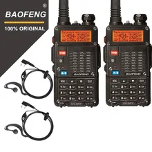 Original 2PCS Baofeng UV-5RT Walkie Talke For Hunting UV 5RT High Power Transceiver Advanced Amateur Dual Band Radio Station 