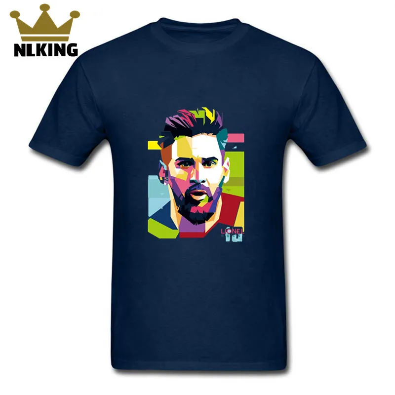 Горячая Распродажа 2018 модная футболка Lionel Messi Женская Мужская с коротким рукавом