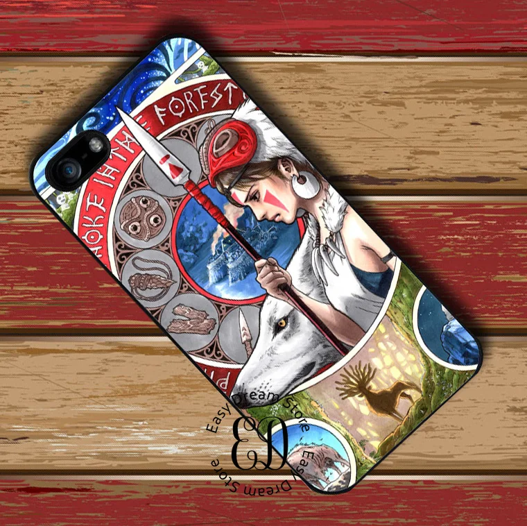 

Princess Mononoke cover case for iphone X XR XS Max 4s 5 5s SE 6 6s 7 8 plus Samsung S10E s10 s6 s7 s8 s9 edge plus note 5 8 9