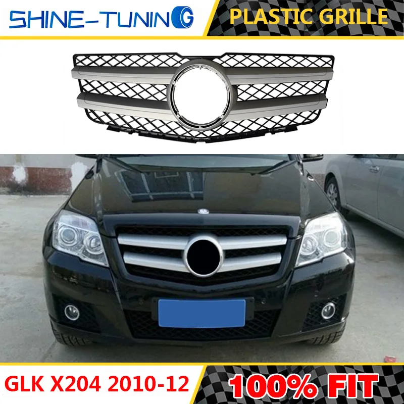 

Front Upper Grille Grill For GLK class X204 GLK350 2010 2011 2012 Racing Grills Chrome Silver A2048800283