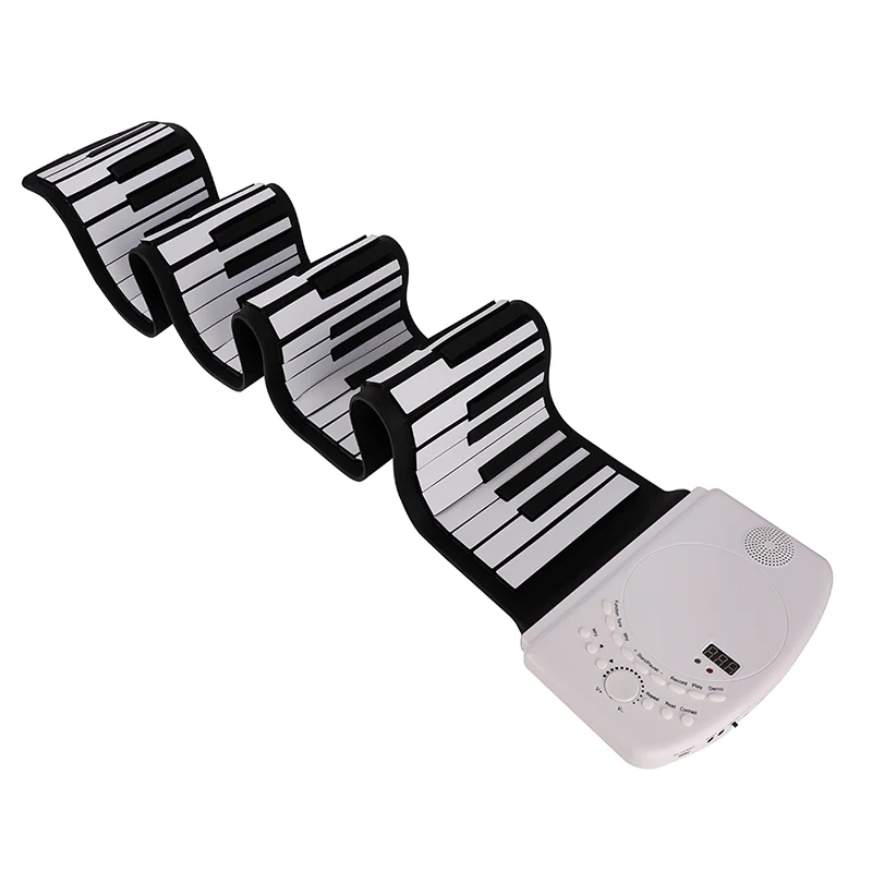 

Portable 88 Keys 129 Tones Foldable Silicone Keyboard Piano Ship from US Digital Electronic Organ Roll Up Keyboard Piano