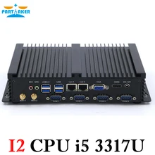 2017 New Barebone Industrial PC Core i5 3317U Dual Core Fanless Mini Desktop 2*1000M LAN 4*COM 4*USB 3.0 HDMI
