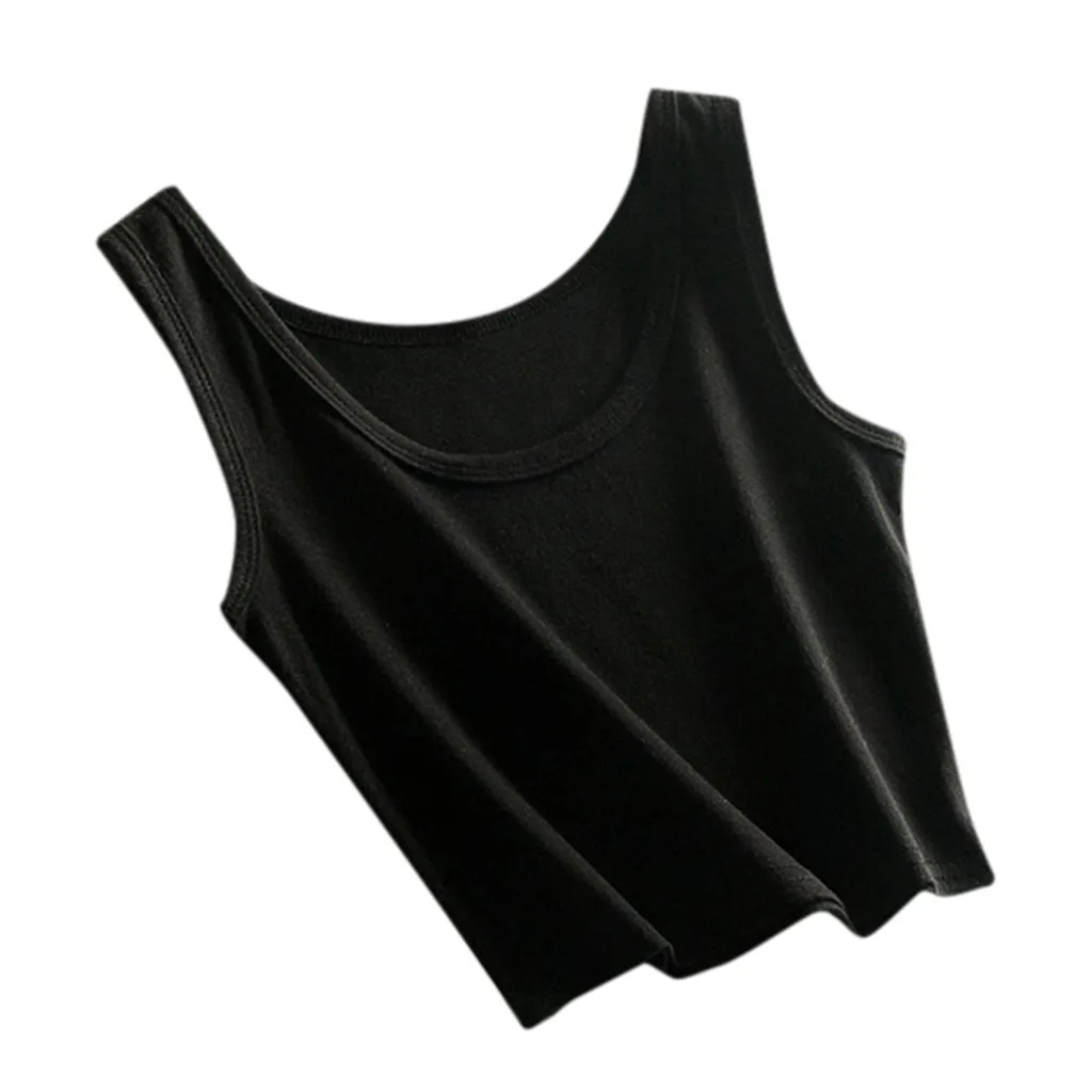 

Women Sleeveless T-Shirt Tank Short Cami Vest Crop Top Beach Summer Tank