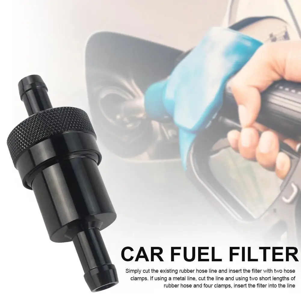 

Car Fuel Filter 5/16 1/4 Two-caliber oil filter polished aluminum can be cleaned