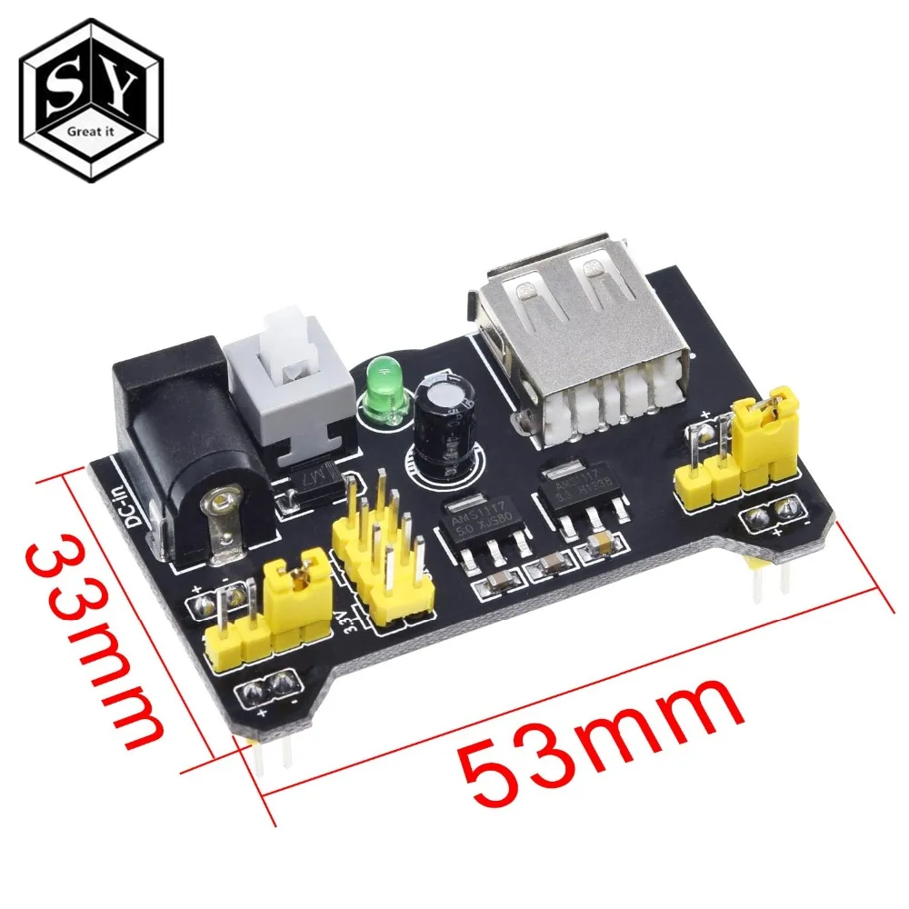 1 шт. отличный MB-102 хлебная плата, специальный модуль питания, совместимый с 5 В, 3,3 В макетная плата, модуль питания для Arduino