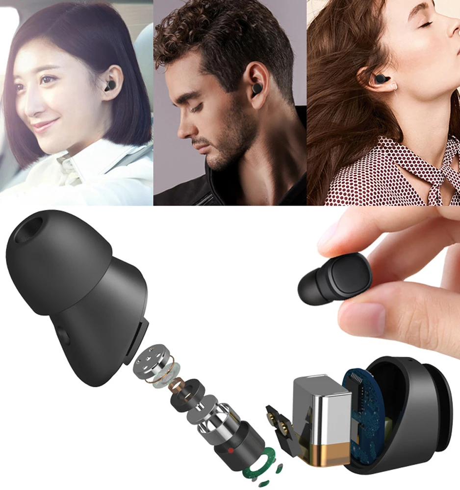T1 Bluetooth 5,0 наушники TWS двойной микрофон настоящая Беспроводная Стерео Гарнитура 3D спортивная IPX5 Водонепроницаемая с зарядным устройством