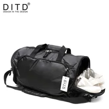 DITD Женская дорожная сумка, Черная Женская тренировочная сумка, сумка на плечо, портативная мужская сумка, сумки на выходные, Мужская водонепроницаемая сумка