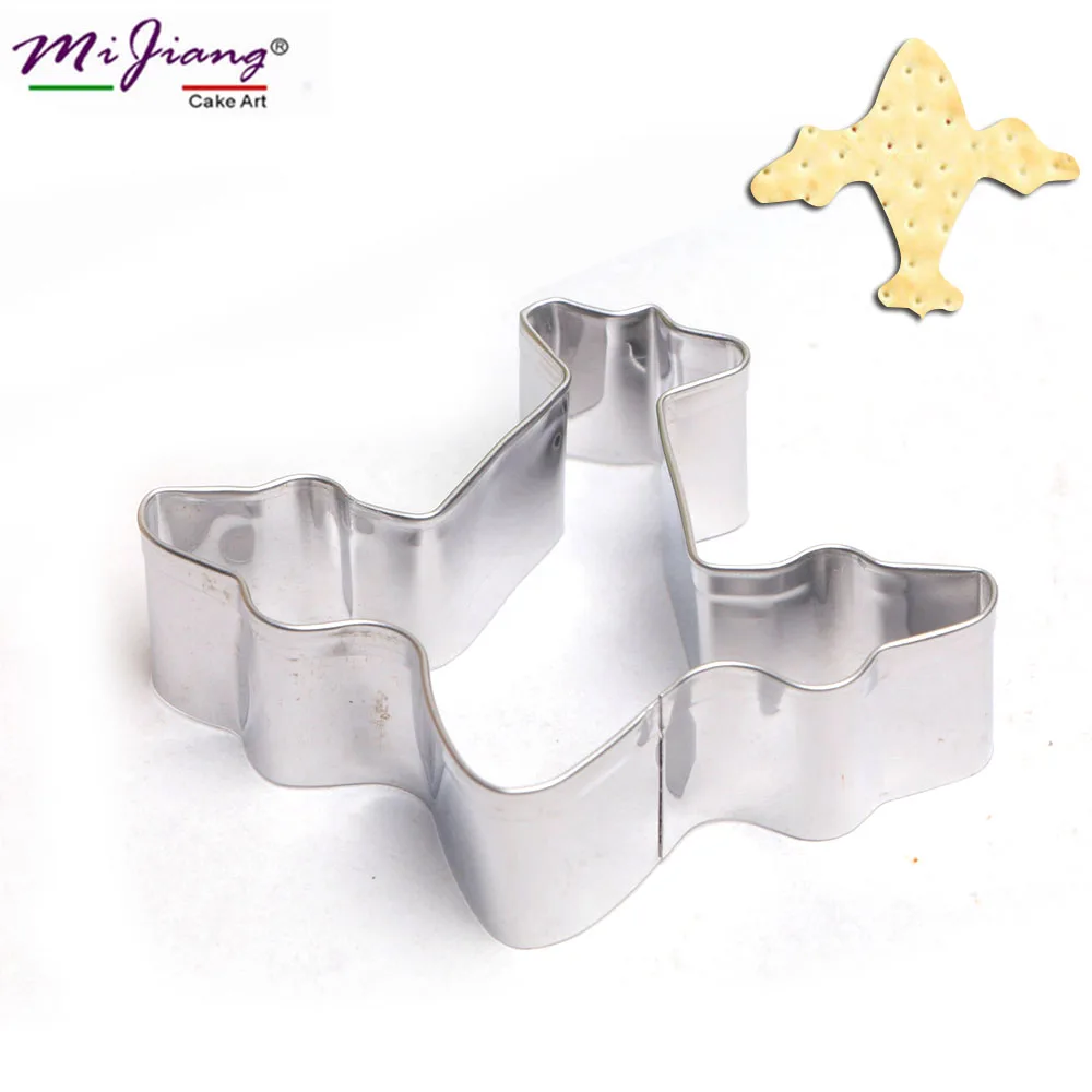 

Mijiang Brand Airplane Shape Stainless Steel Cookie Cutter Mold DIY Baking Cup Cake Decorating Tools Sugar Paste Fondant Moulds