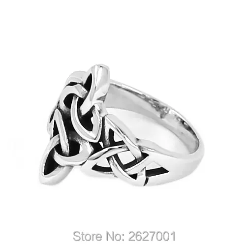 Серебряное кольцо с кельтским узлом, ювелирное изделие из нержавеющей стали, стильное модное байкерское женское кольцо SWR0637