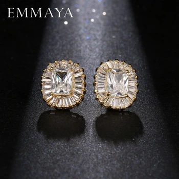 

EMMAYA Fashion Style Cubic Zirconia Wedding Stud Earrings Gold Color Brand AAA CZ Stone Jewelry Wholesale For Women