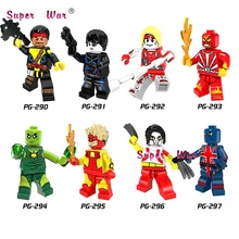 Pcs Super Herói da DC Comics 1 Forjar Pyro Domino o Homem Radioactivo Union Jack Omega Figura blocos de construção de brinquedos para crianças