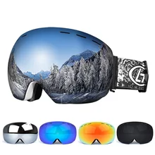 Gafas de esquí de doble capa UV Anti-niebla esquí grande máscara gafas esquí nieve Snowboard gafas hombres mujeres gafas de esquí