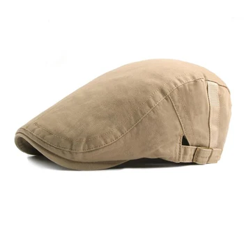 

High quality Summer cotton Men Women Beret Hat simple Style unisex visors Flat Cap Hat side Adjustable Breathable peaked Caps
