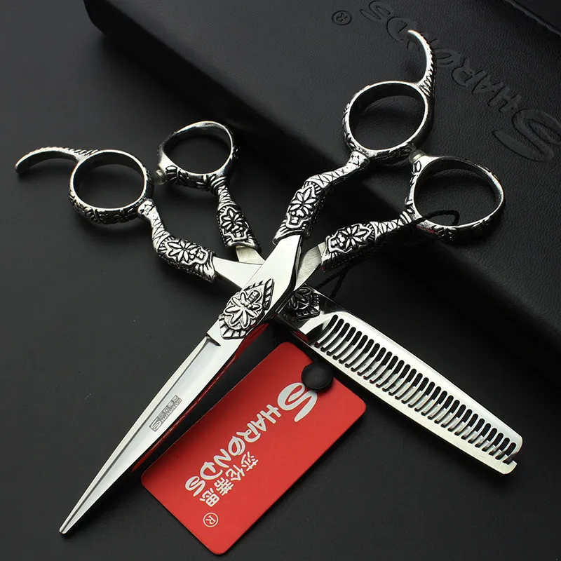 Sharonds 6 Barber Scissors Hair Salon Supplies Scissors Crown Hair Scissors Hairdresser Hairdresser Scissors made of