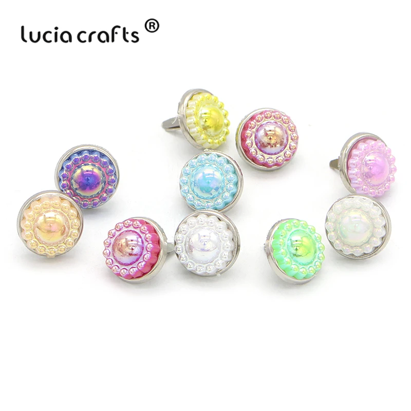 Lucia crafts 24 шт многоцветные декоративные украшения для скрапбукинга, металлические украшения для рукоделия G0944