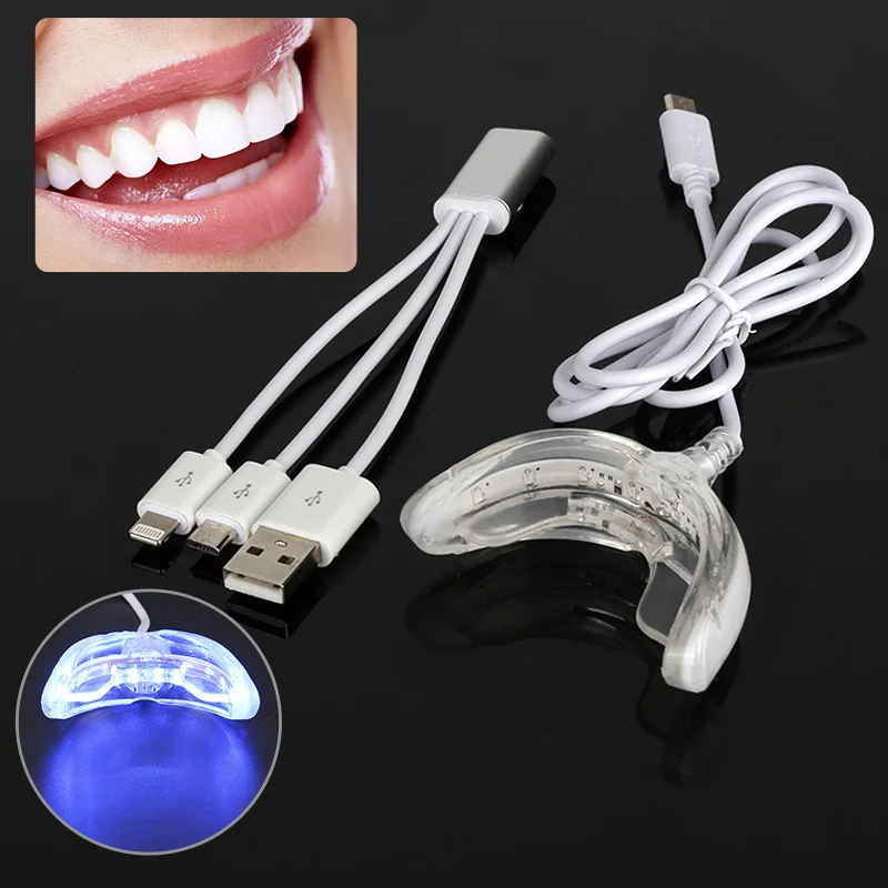 

2 pc Portable Dental Teeth Whitening Lights With USB Charging Led Blue Light Daily Life Tooth Whiten Tool For Home TSLM2