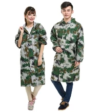 Outdoor Sport Men Women Long Trench Raincoat mens Dark Blue Camouflage Hooded Rain Jacket ponchos mujer Waterproof Fishing Coat
