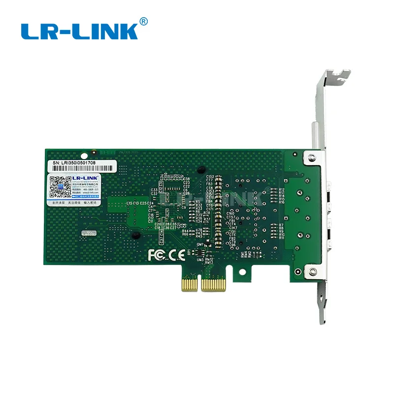 LR-LINK 9252PF-2SFP Ethernet-коммутатор для подключения оптоволоконного кабеля оптический Lan адаптер PCI-Express x1 Двухпортовая сетевая карта Intel I350-F2 Совместимость