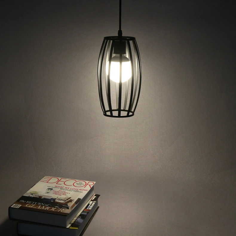 Ретро винтажный подвесной светильник Эдисона, лампочка с железной защитной проволочной клеткой, Потолочный подвесной светильник, фитинг