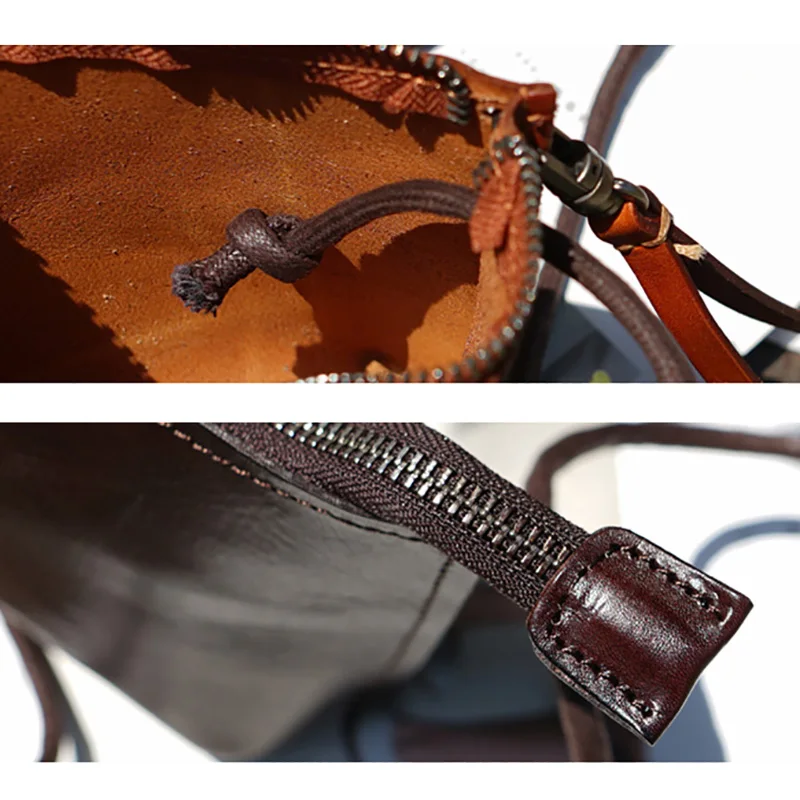 AETOO Handmade retro leather bag, ladies one-shoulder slanted bag, collection bag carry-on mobile phone bag