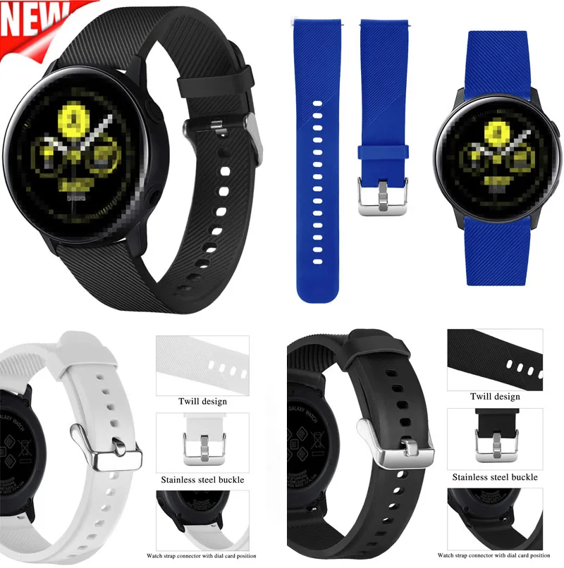 

COMLYO Watch Bands For Samsung Galaxy Watch Active Strap Sport Soft Replacement Silicone Band for Galaxy Watch Active Watchband