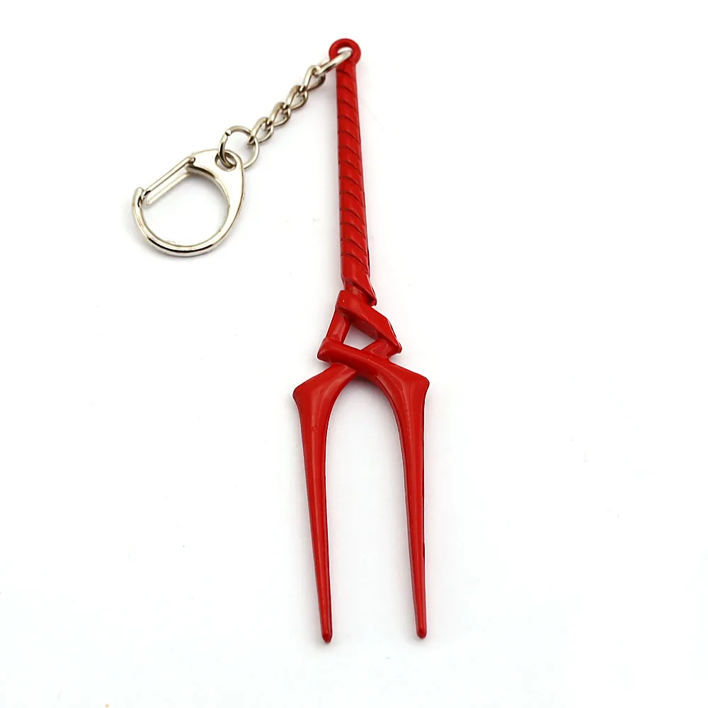 

Anime NEON GENESIS EVANGELION Keychain For Men Red Metal EVA Key Chain Women Spear of Longinus Key Ring Car llaveros porte clef