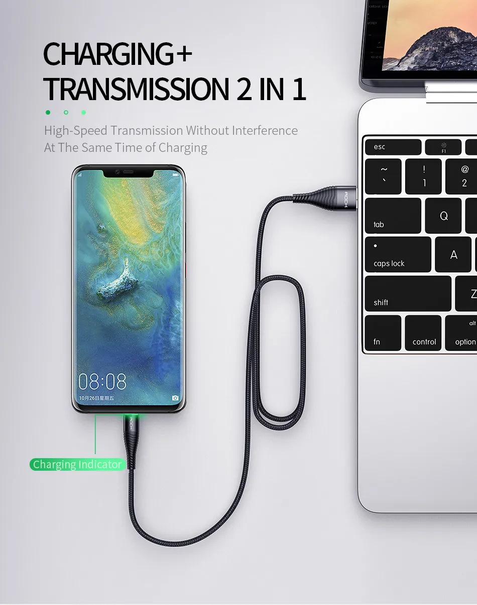 YKZ светодиодный светильник usb type C кабель 3A Быстрая зарядка зарядное устройство USB-C type-c кабель для samsung S10 S9 Xiaomi Mi 9 8 One Plus USB C шнур