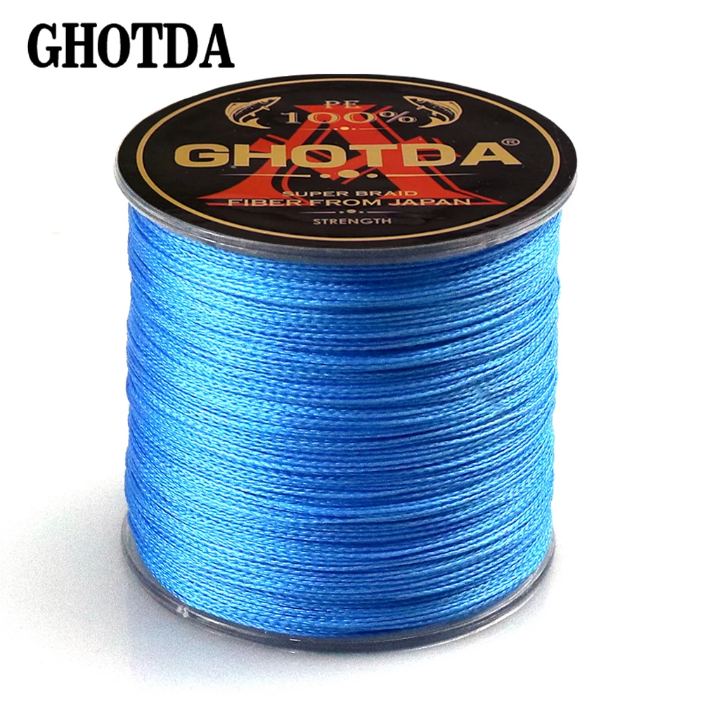 

New PE Braided Fishing Line Multifilament 500M 4 Strands Cord Carp Fishing Lines For Freshwater and Saltwater 10-120LB