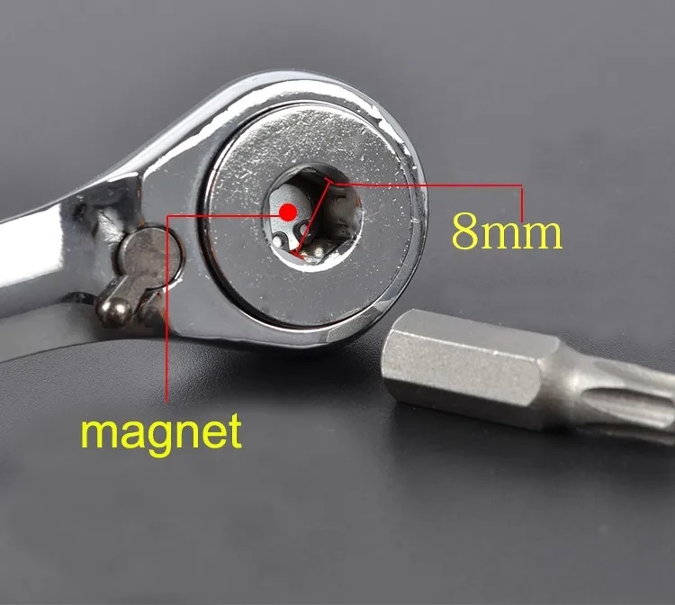 1/4 "+ 3/8" трещотка Ключ 2 в 1 ключ 72 зуб хром ванадиевая сталь быстрый гаечный ключ отвертка ключ