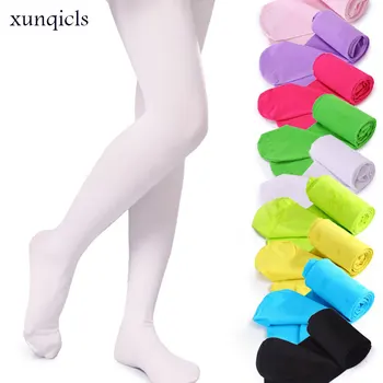 

xunqicls 3Pair/lot Children Girl Kids Pantyhose Footed Tights Dance Tights Stocking Soft Lovely Velvet