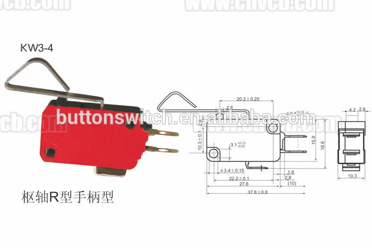 KW3-4 High quality game machine coin selector micro switch,microswitch in alibaba china micro switch 5a 125v