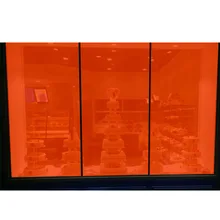20% VLT прозрачный оранжевый цветной декоративная оконная пленка Солнцезащитная пленка оконная пленка для украшения дома и офиса