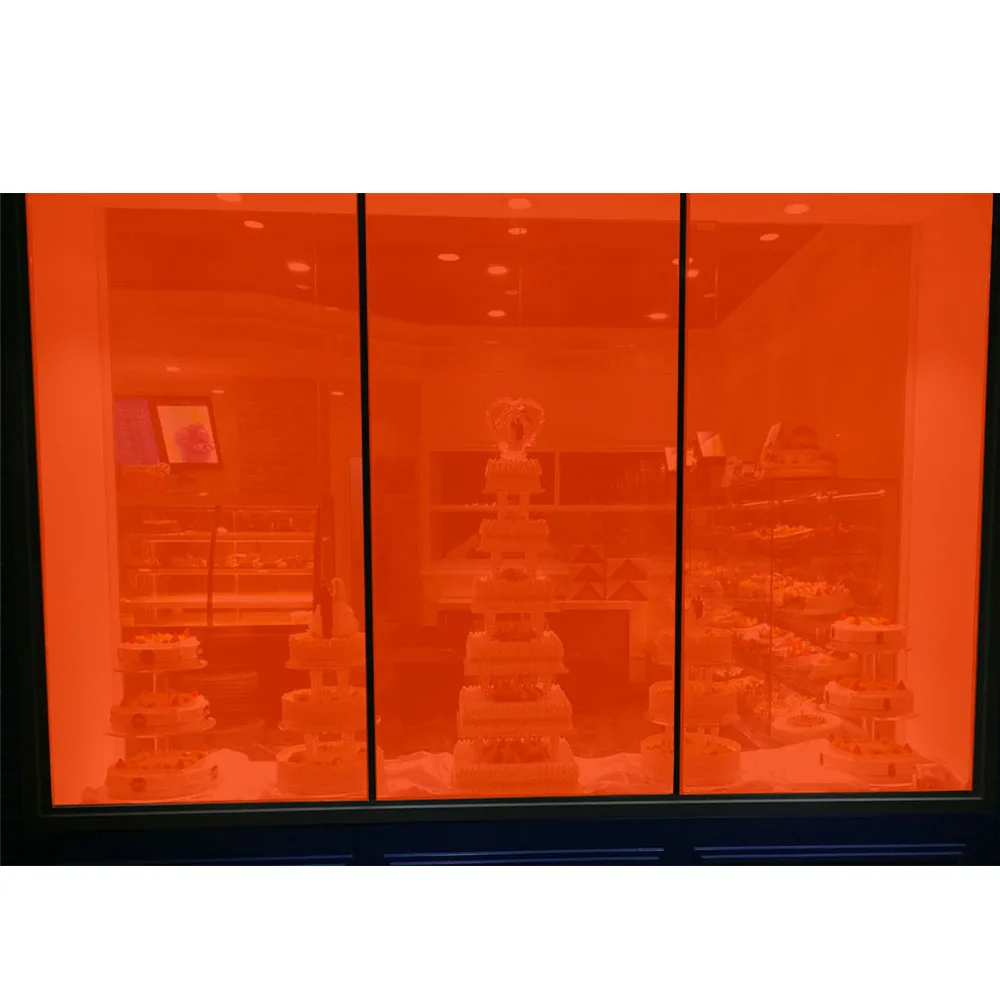 

20% VLT Transparent Orange Colorled Decoration Window Film Sun Shade Window Film HOME and OFFICE DECORATION