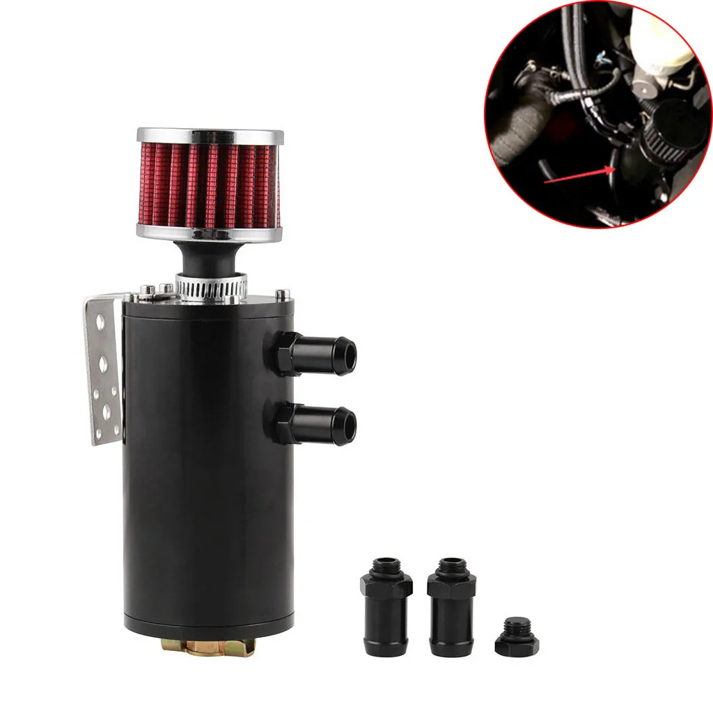 

Car Modification Breathable Oil Pot Aluminium Oil Catch Tank Reservoir Can Kits Better Mileage Better Performance Preserv
