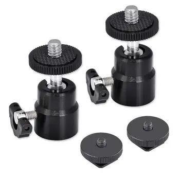 

1/4" Hot Shoe Mount with Additional Shoe Adapter 1/4" Screw for Cameras Camcorders, Smart Phone, Gopro, LED Video Light, Microp